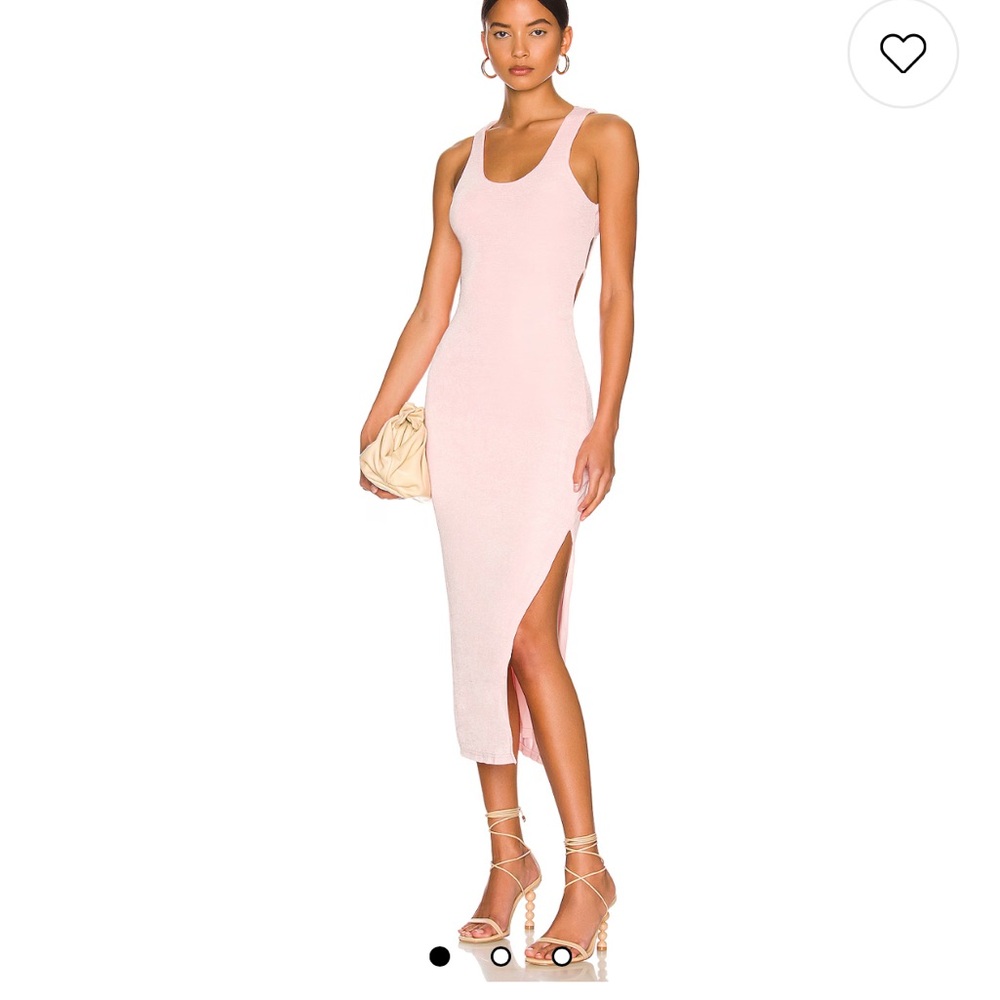 Revolve Superdown Marissa Baby Pink Midi Dress